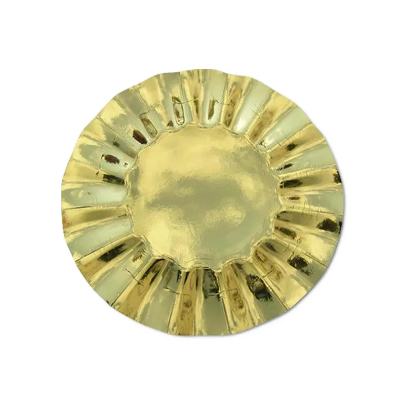 
007 coloful foil film disposable paper dishes and plates 