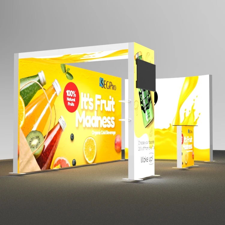 Lintel Light Box Farmes Advertising Light Box Booth With Storage Room And Tv Led Light Box Stand Trade Show Display Booth