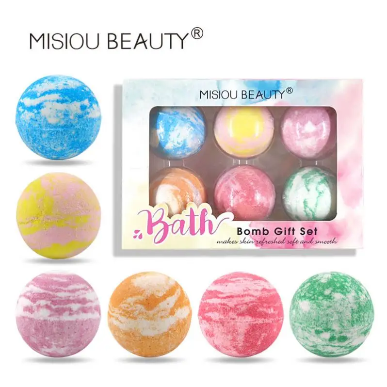 Net Red home color mix clean explosive bath salt ball Essential oil nourishing bath Moisturizing bubble bomb bubble bath ball