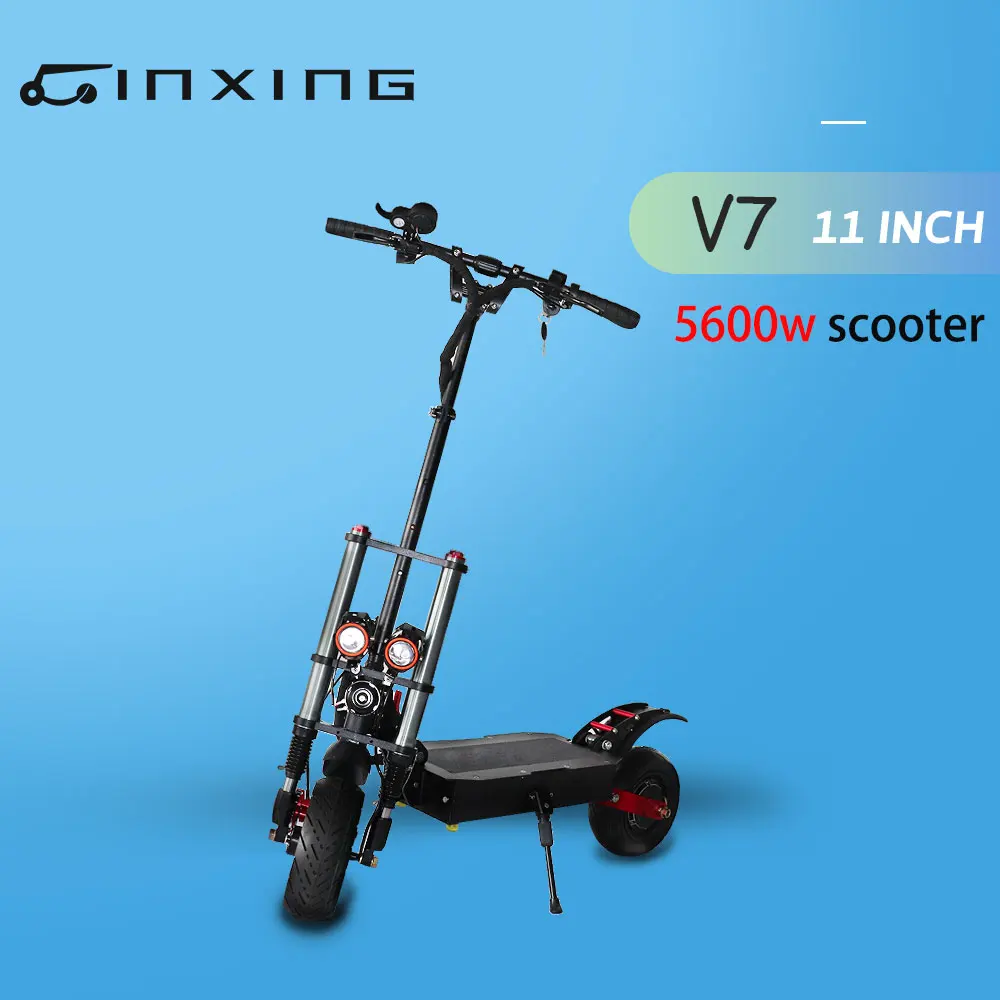 INXING new style 11 inch portable kick board 2 wheel 5600w electric scooter for adults v7