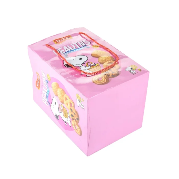 
Pink color Snoopy Cartoon containing Cookies paper hand bag for little girls 