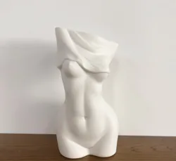 Современная Скандинавская керамическая цветная ваза в форме человеческого тела для украшения дома