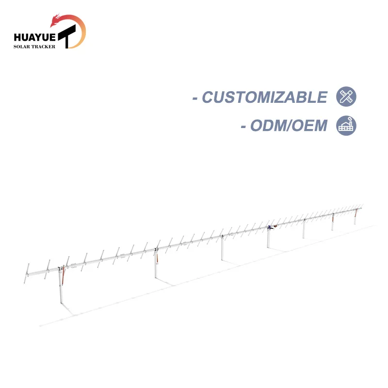 Huayue solar tracker-HYP-1-26PV-156-IR-SD-AC slew drives solar tracking sun tracker 1 axis solar tracker