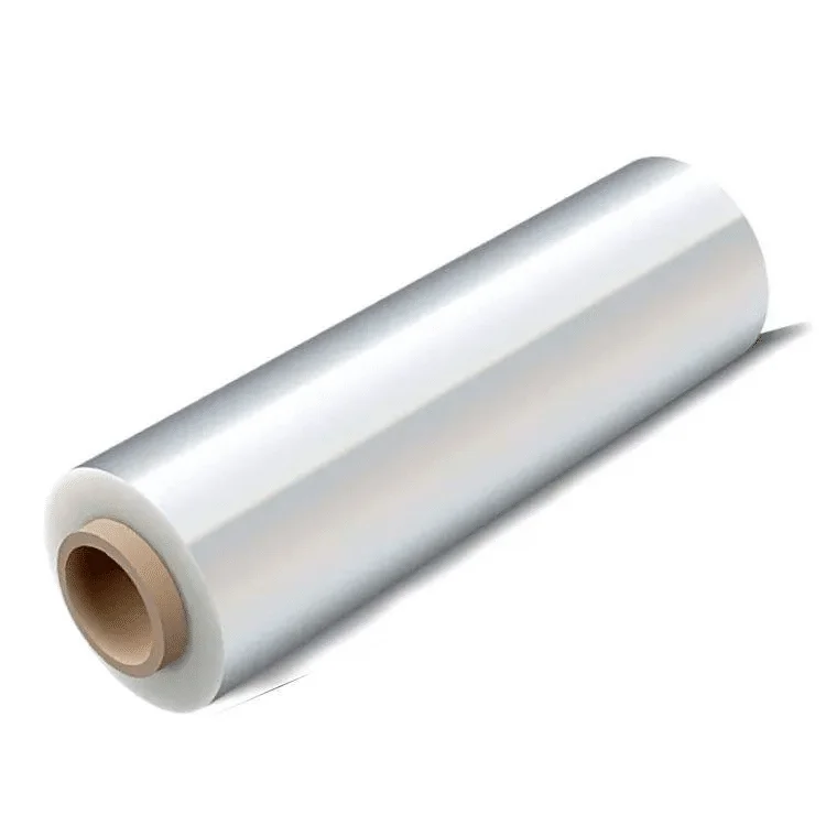 Best Selling Custom Logo Glossy Stretch Clear PE Polyethylene Machine Roll Film Moisture Proof Soft Chemistry Plastic Film