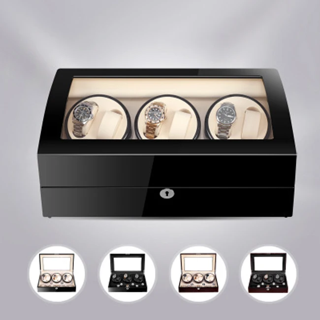 Gostar Jewelry Automatic Watch Winder Box Brand Fashion Single Watch Box Rotating Transparent Glass Cover For Mechanical Watches