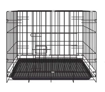 Folding Portable Pet Cages Stainless Steal Wire Dog Crate Cat House Carriers Large Kennel Out Door metal Pet Cages Carriers
