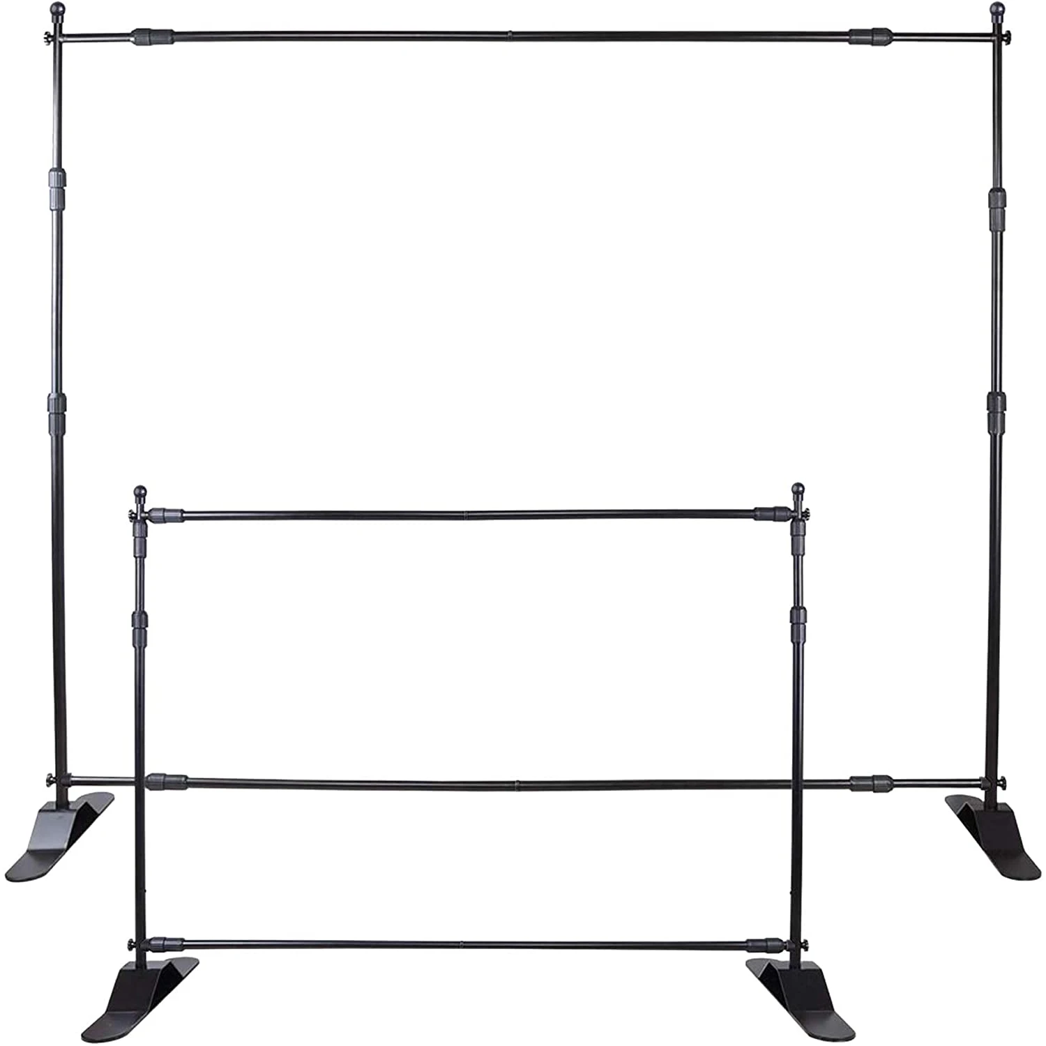 Display Backdrop Banner Stand 2.4x2.4m Adjustable Telescopic Display Backdrop Stand for Trade Show