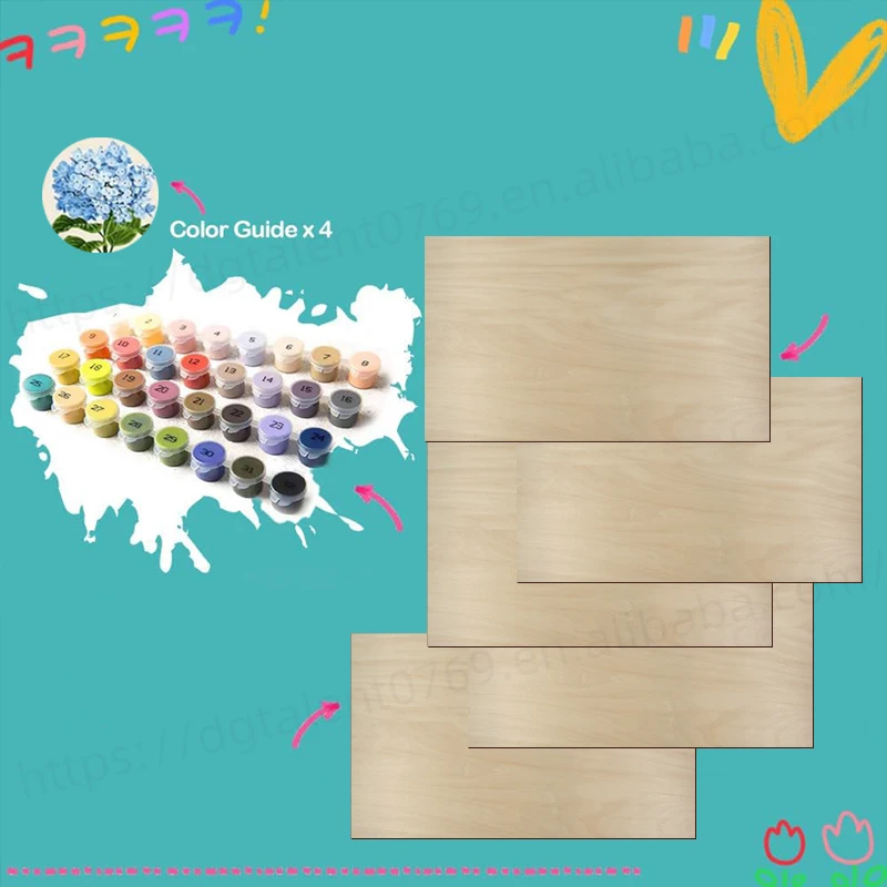 Tailai Unfinished wood rectangular thin plywood planks for crafts wood burning and CNC cutting wooden DIY decorations