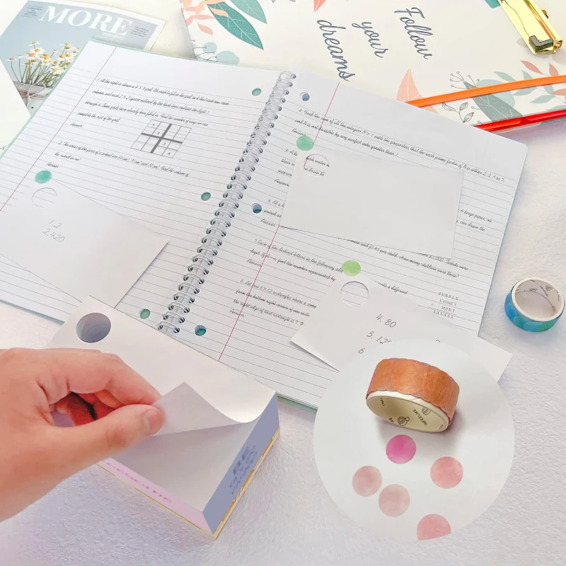 Adhesive Note Block Pallet Custom Logo Printed with pen hole on Square Memo Pad Cubes