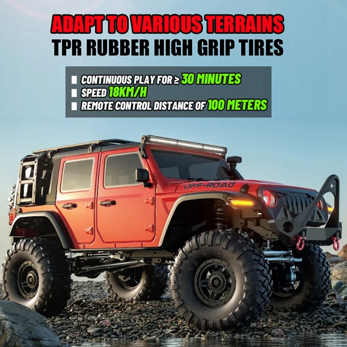 2.4ghz 4x4 Hobby Remote Control Car Rc Truck And Traile Toys Climbing Off-Road Vehicle 1/10 Rc Rock Crawler