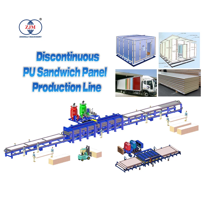 China Factory Wholesale Price Discontinuous PU Sandwich Panel Production Line