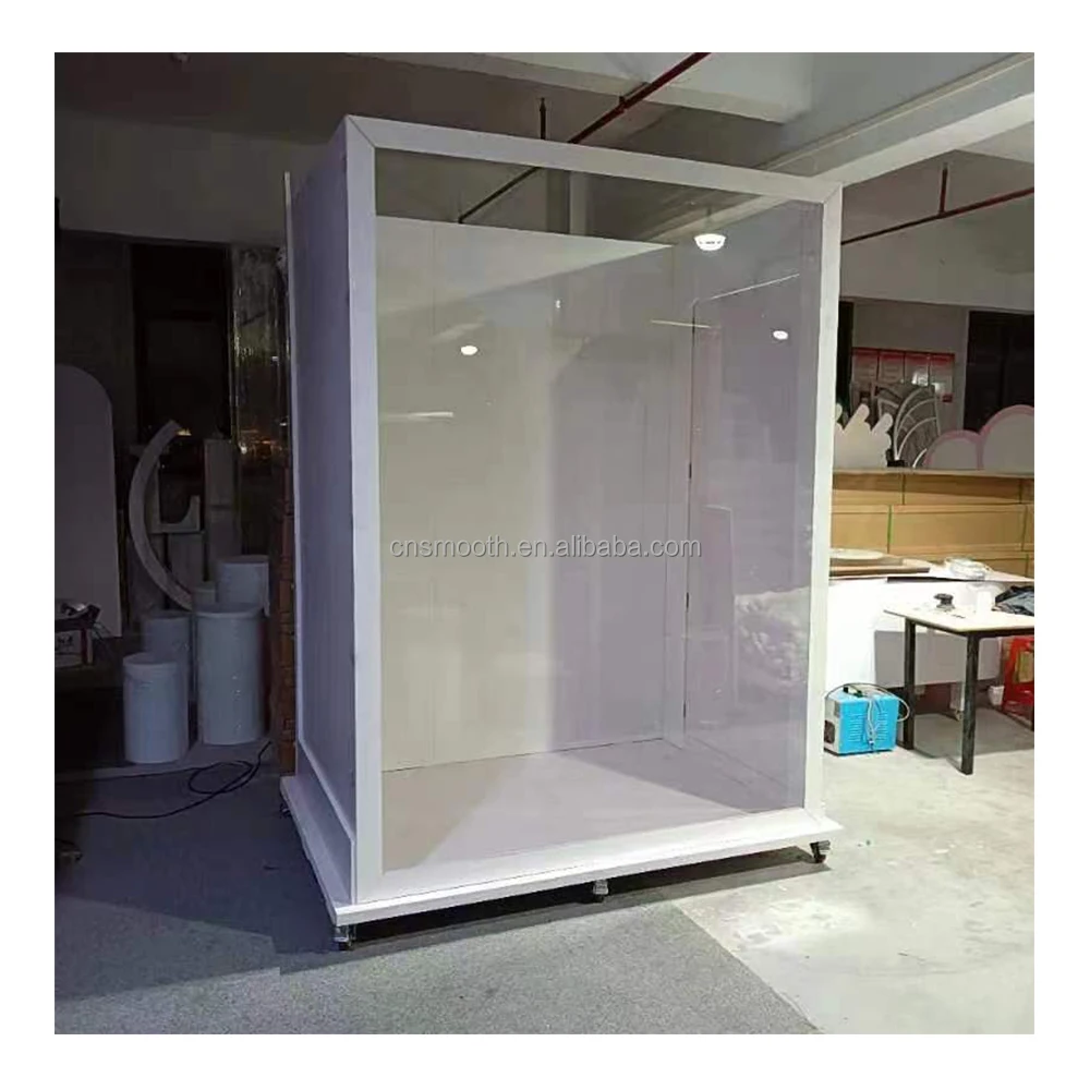 2024 Popular wedding event decoration acrylic photo booth wedding party supplies magazine booth photo box