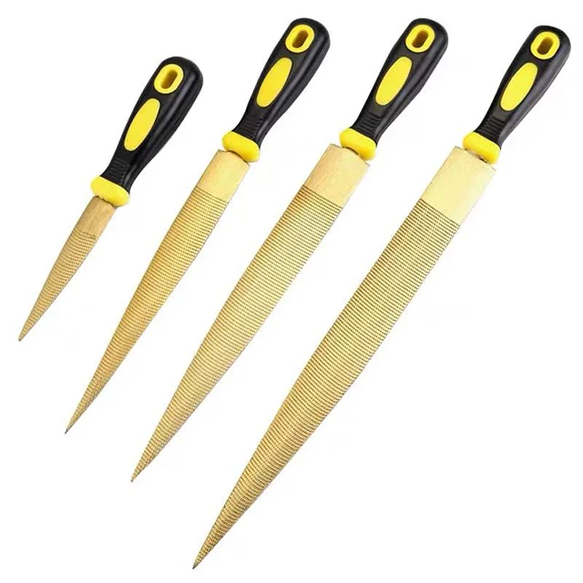 Good Quality Gold Fine Tooth Carpenter Grinding Tools Carbon Steel File Hand Tool Flat Woodworking Rasps and Files