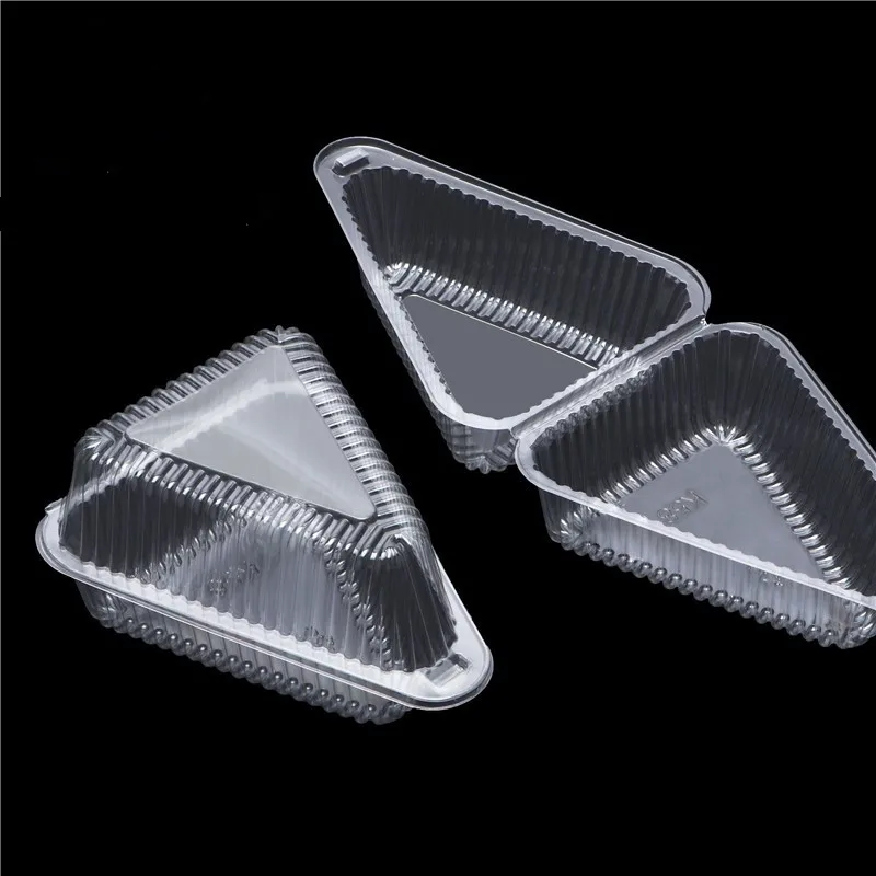 Triangle Clear Plastic Clamshell Take Out Tray  Containers for Sandwiches Salads Hamburgers