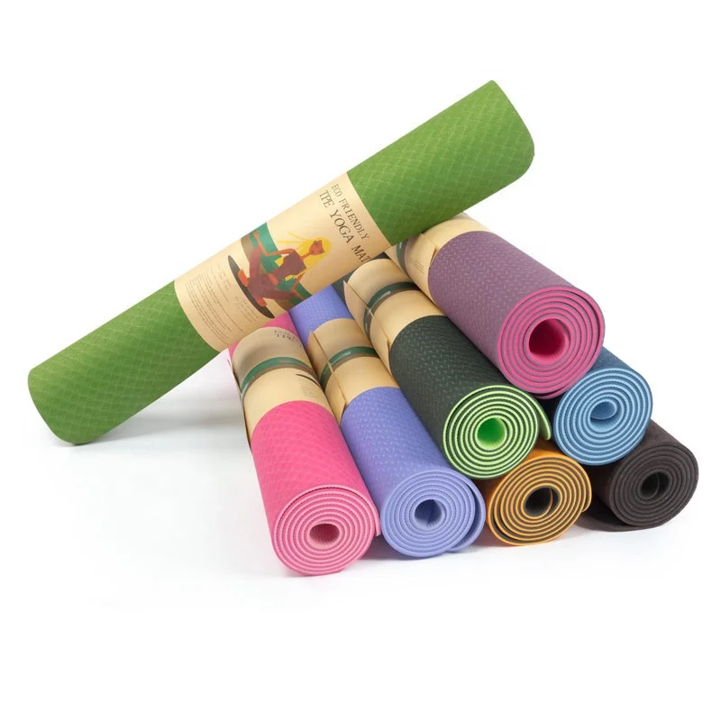 High quality anti slip gymnastics equipment friendly TPE yoga mat pu rubber custom logo travel kids yoga mat  black under 25$