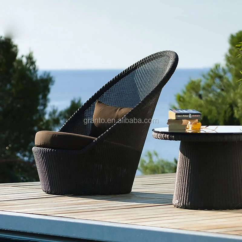 Новый дизайн открытый пляж плетеная мебель сад патио PE ротанг стул