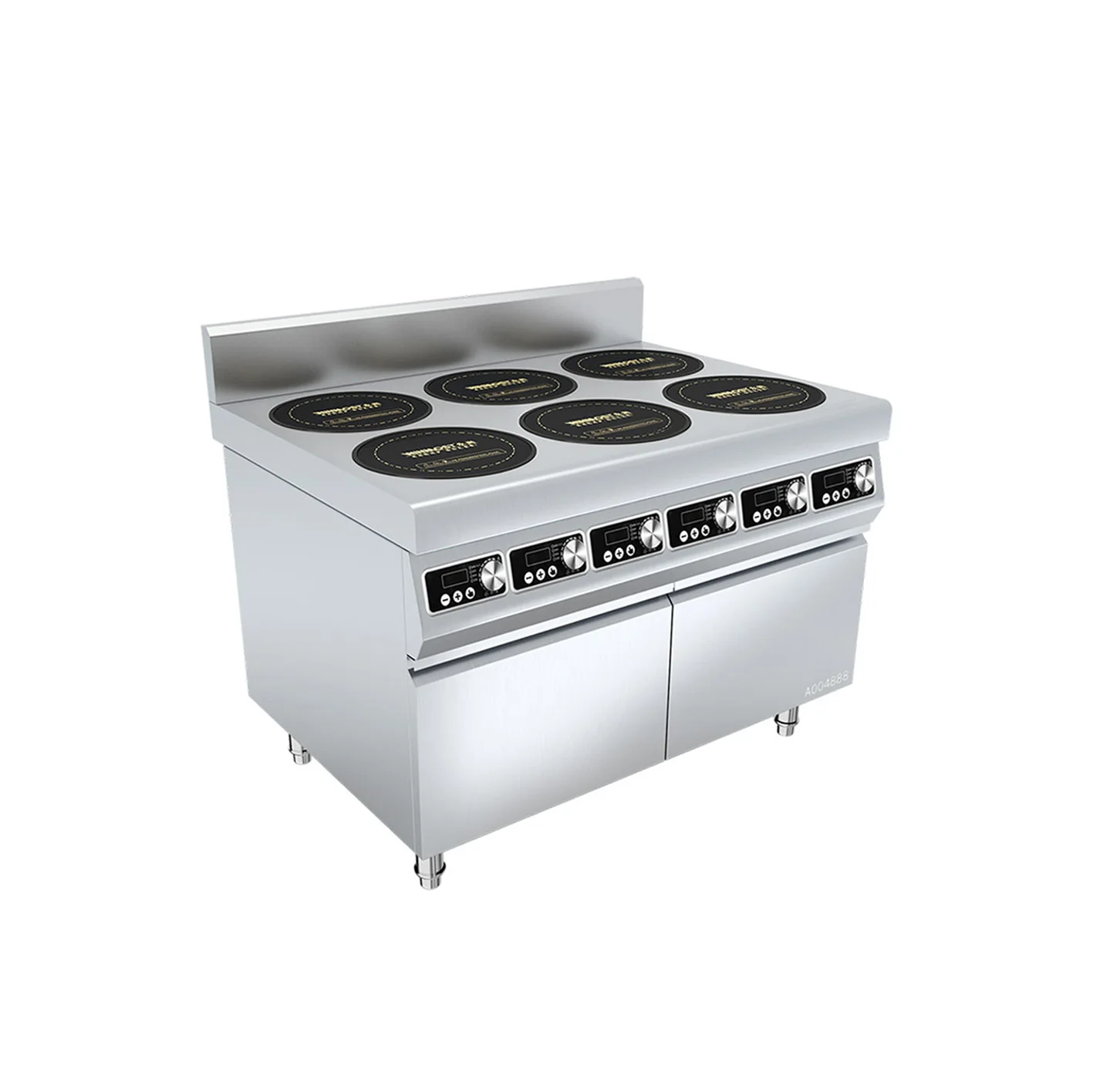 Six Burners Induction Cooker Round or Square Glass 380V 3.5KW*6 Electric Cooker Restaurant Kitchen Equipment