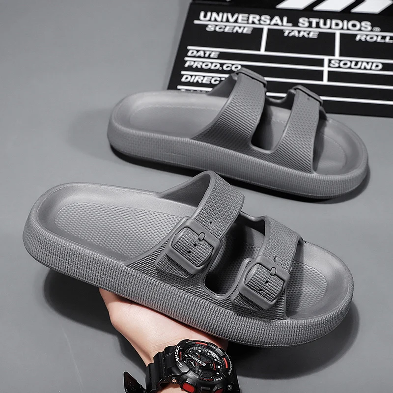 New design Comfortable Thick Sole Anti Slip EVA Sandal Soft Slippers Unisex Bathroom Slipper beach slippers