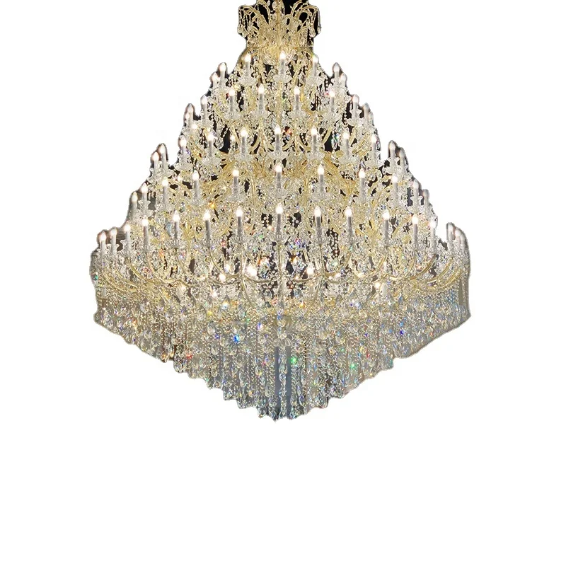 Европейские 138 светильники по индивидуальному заказу хрустальные свадебные украшения для виллы отеля Большой Хрустальный Потолок роскошная декоративная люстра