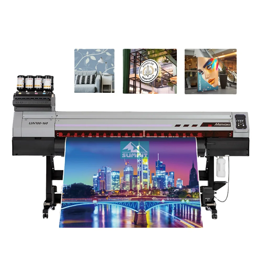 1 6 m Mimaki Ujv100-160 струйный УФ-светодиодный принтер для баннеров мягкий знак с подсветкой