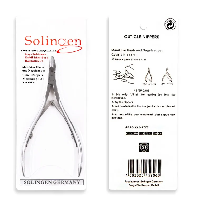 Professional Stainless Steel Cuticle Nipper Remover Scissors Finger Care Manicure Nail Clipper