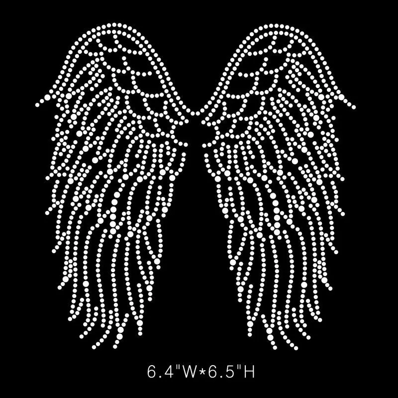2023 Новинка блестки хрустальные крылья горный хрусталь железный переводной узор горячий мотив ангела для одежды