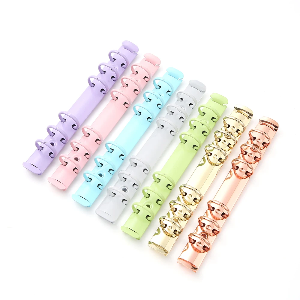 Factory Direct Sale High quality  colorful  A5 A6  A7 A8  20mm  3  ,6 Ring Binder clip  accessories for notebook folders