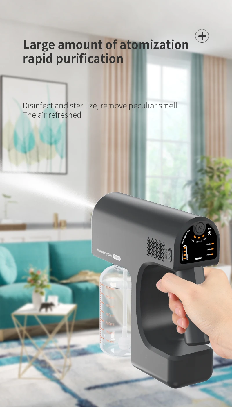 New design Nano Sprayer Machine Cordless Electric Fogger Large Capacity Handheld Rechargeable Atomizer Portable Nano Spray Gun