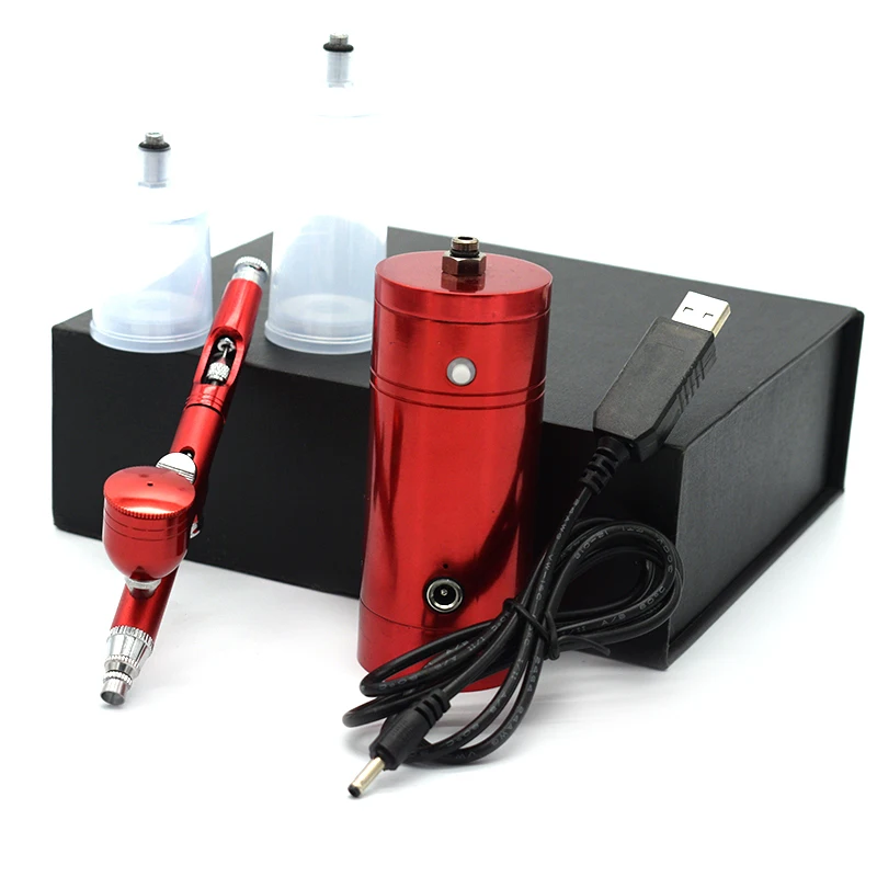 KFK Factory price mini airbrush with compressor , Wholesale rechargeable portable cordless airbrush compressor kit for tattoo