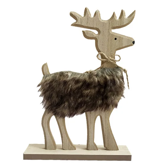 
New shelf wood deer standing Handmade Wooden Deer Ornament for home Christmas Decoration wall hanging 