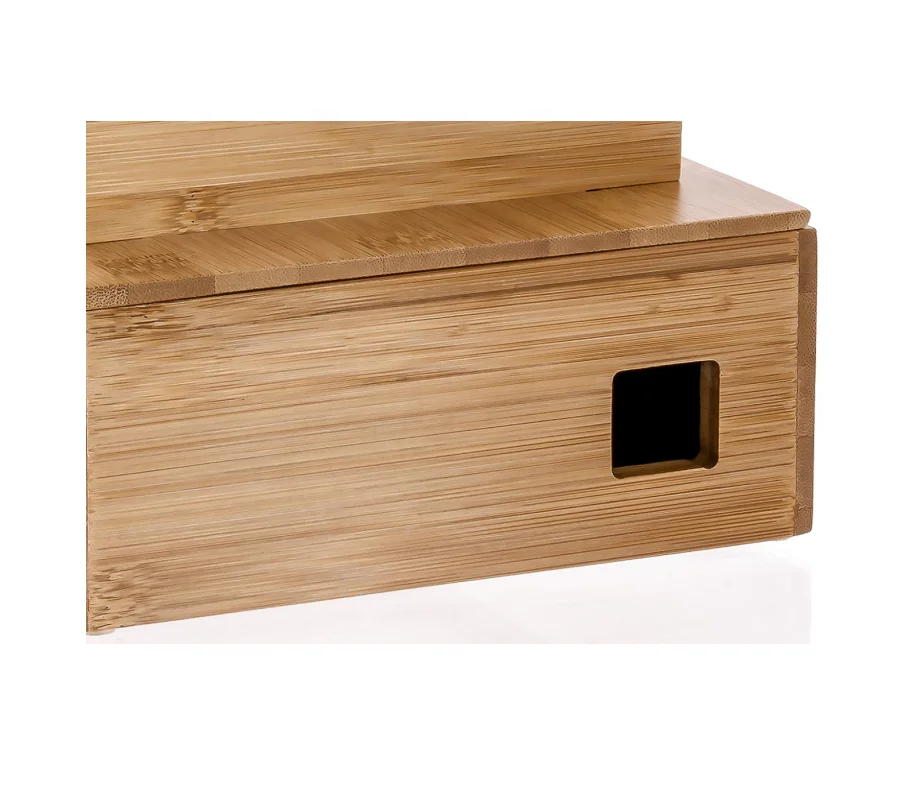 Natural bamboo charging station bracket, charger power strip to store smartphones and tablets