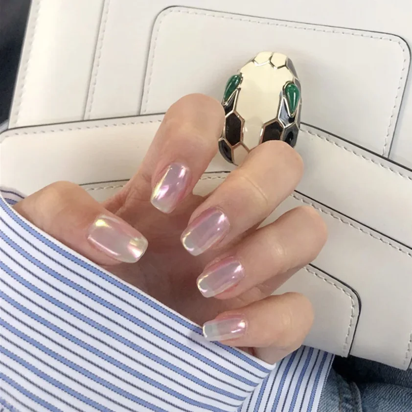 
Factory main product Pearl White Nail Sticker Mini High Fashion Nail Sticker Mirror PearlTransparent Nail Sticker 