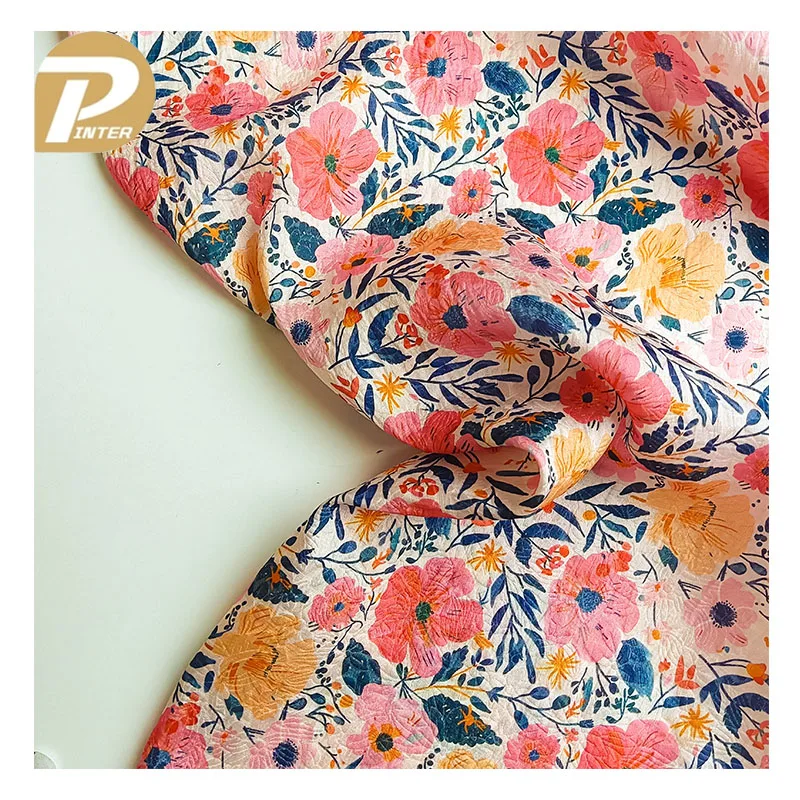 2024 New Arrival China Pinsui  Print 100% Polyester Customized Color Tencel Fabric for Clothing or Skirts