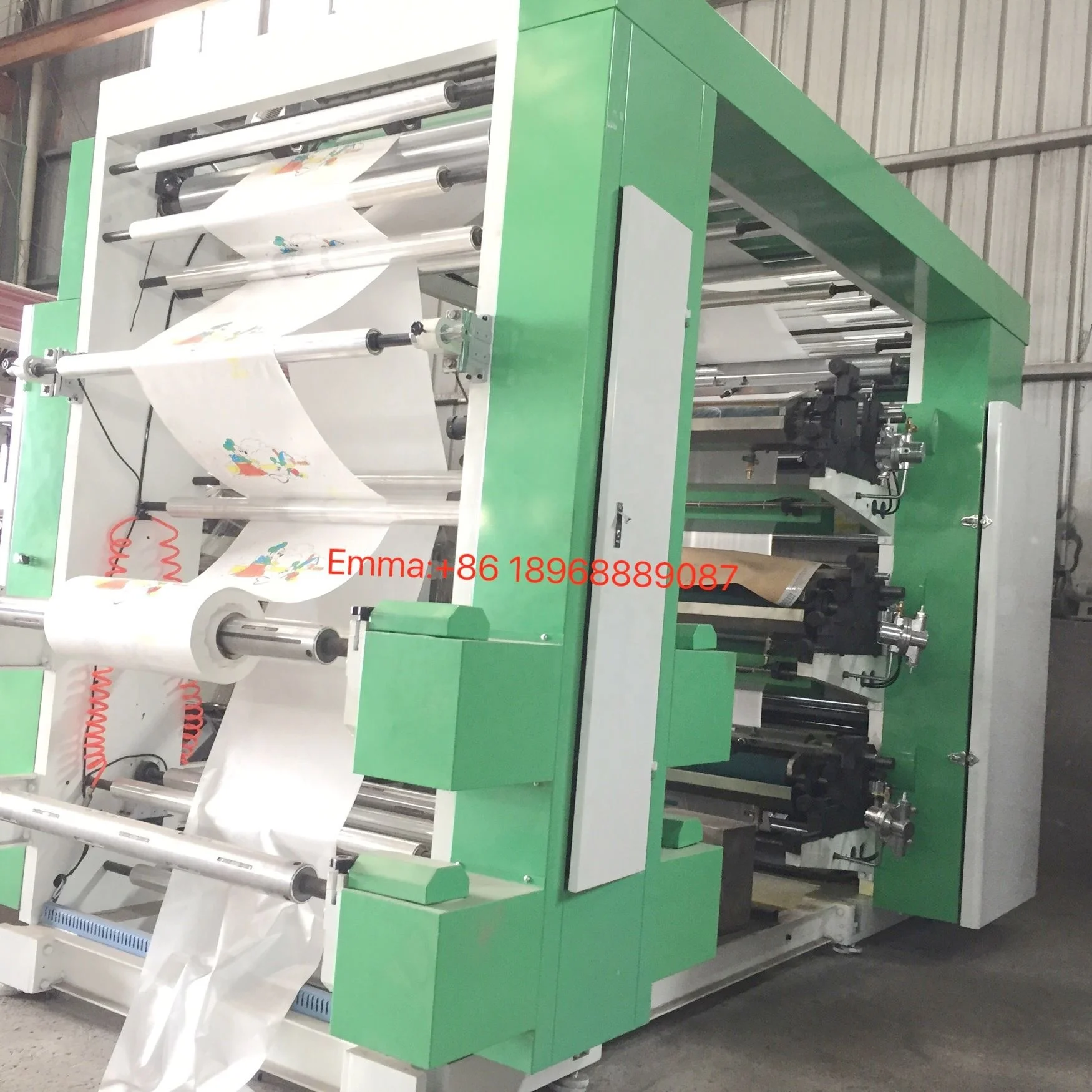 6 colors non-woven fabrics flexo printing machine film printer machine
