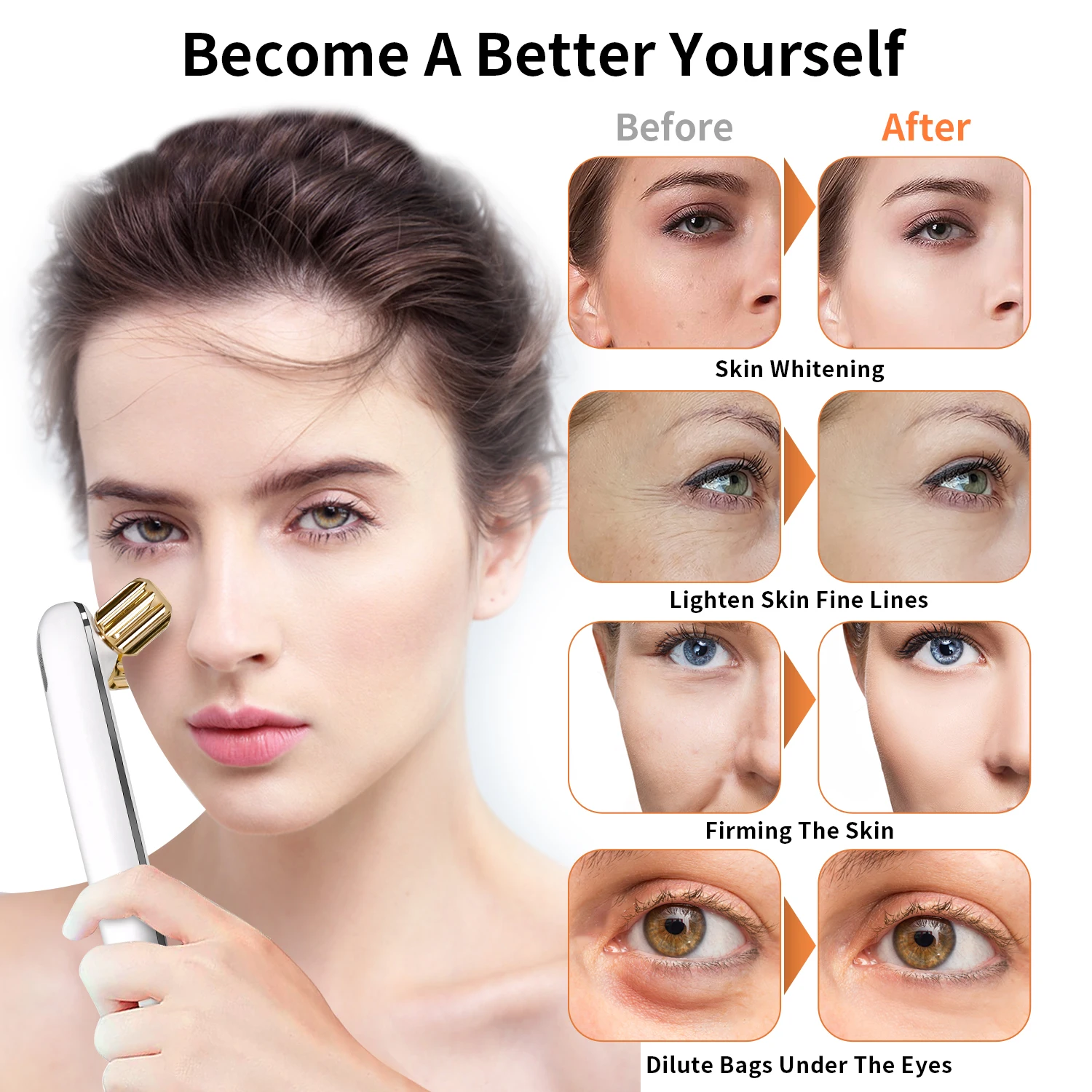 Electric V Line Wireless Hot Cold Face Lifting Machine Wrinkle Remover Device Anti-aging Face & Neck Lifting Massager