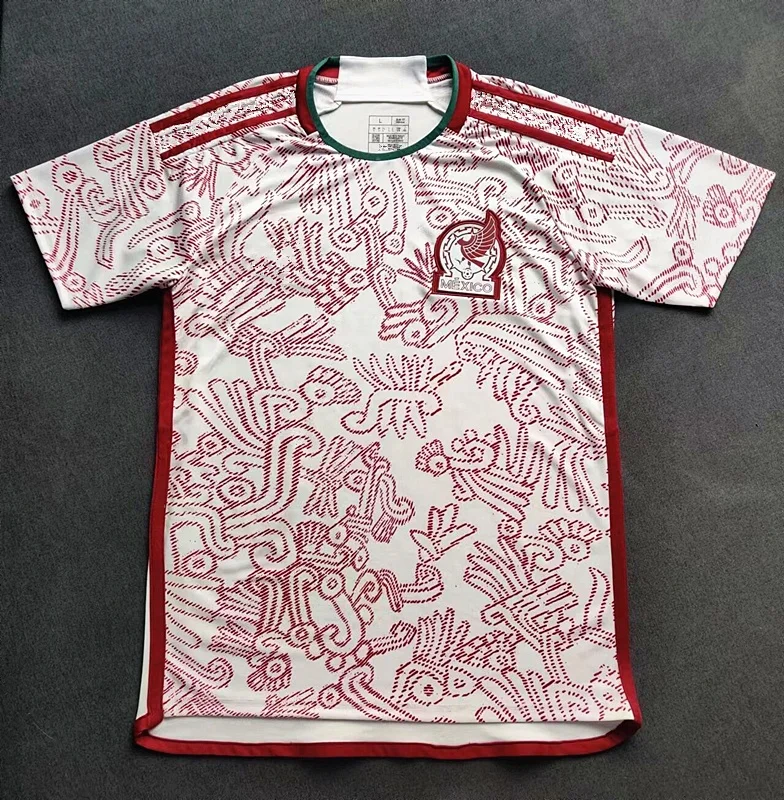 2022 Мексиканская футбольная майка, лучшего качества, тайская, домашняя, мужская, женская, детская, Футбольная майка на заказ