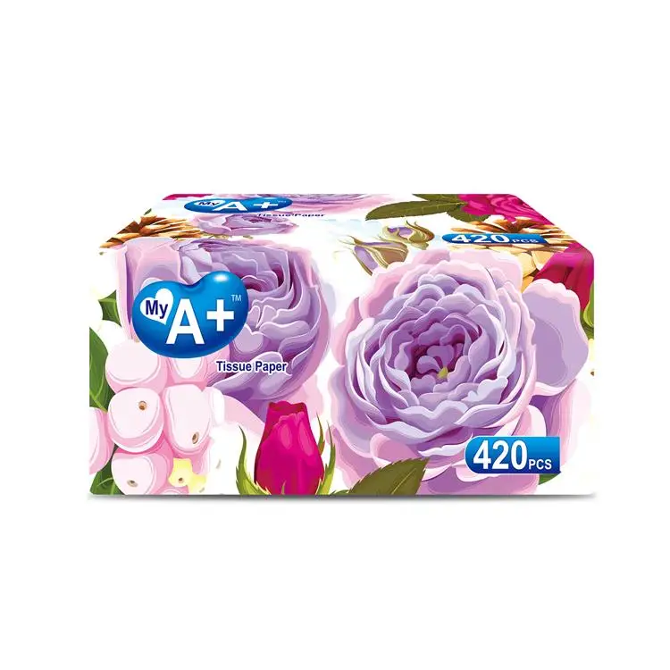 100% Virgin Wood Pulp High Quality Tissue Paper Facial Tissues Hot Sell Custom Tissue Paper Napkin In Myanmar