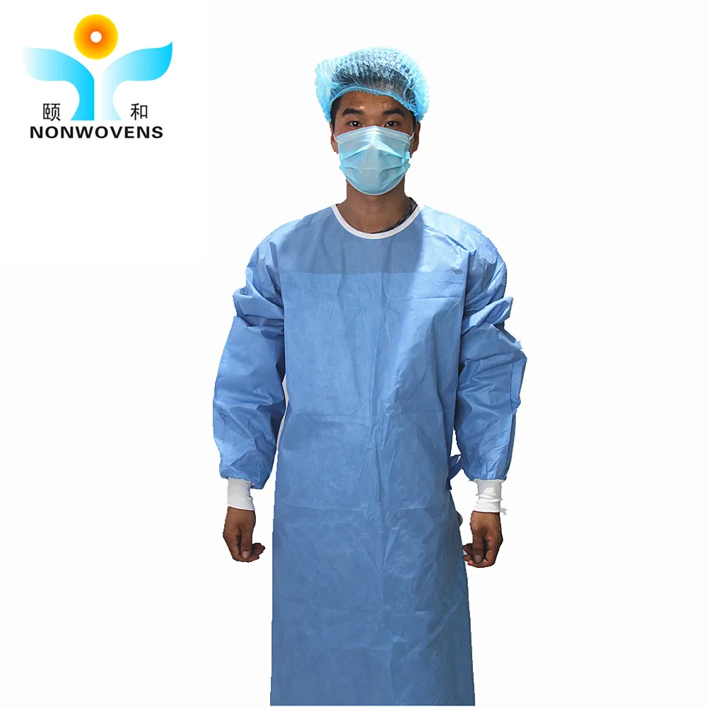 SMMS reinforced high quality non woven surgical gown disposable Sterile Surgical Gown for hospital