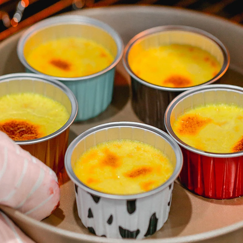 DOMED Cupcake Frying Pan-5 oz Mini Aluminum Baking Tray Disposable Lamikins Mini Cake Tray Cake Container Cupcake Muffin Cake