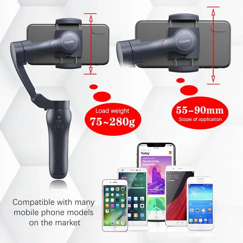  2021 Превосходное качество ручной 3-осевой Gimbal стабилизатор для мобильного телефона
