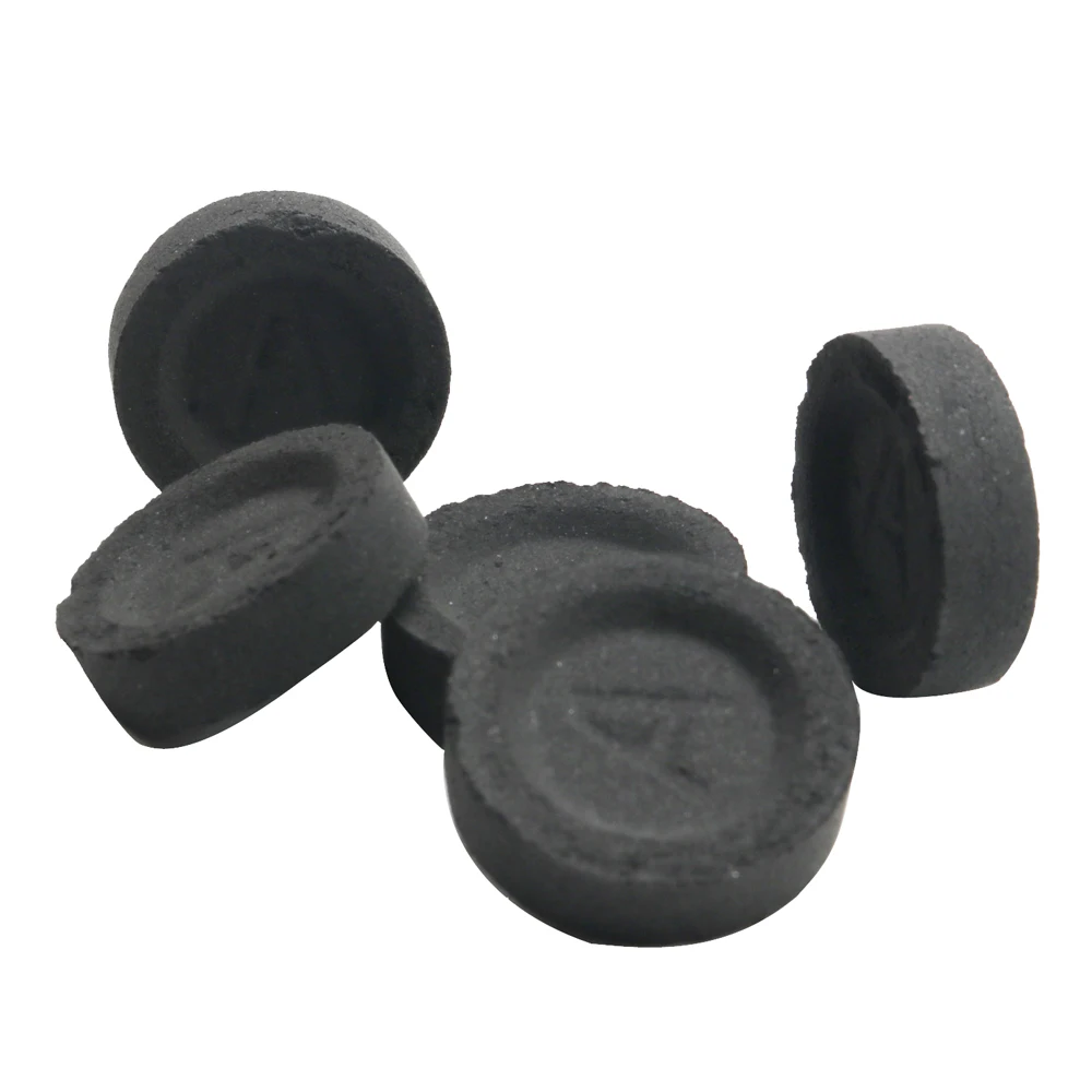 80 Pcs/box Wholesale Packaging Customization Round Hookah Charcoal Quick Burning Black Shisha Coal