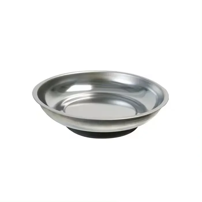 Magnetic Tray Round Base Stainless Steel Magnetic Parts Tray Bowl For Organizing Tools