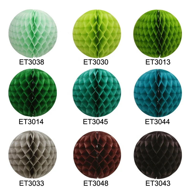 2021 wholesale Colorful Party supplies 25cm Tissue Paper Honeycomb Balls birthday wedding new year daily decorations