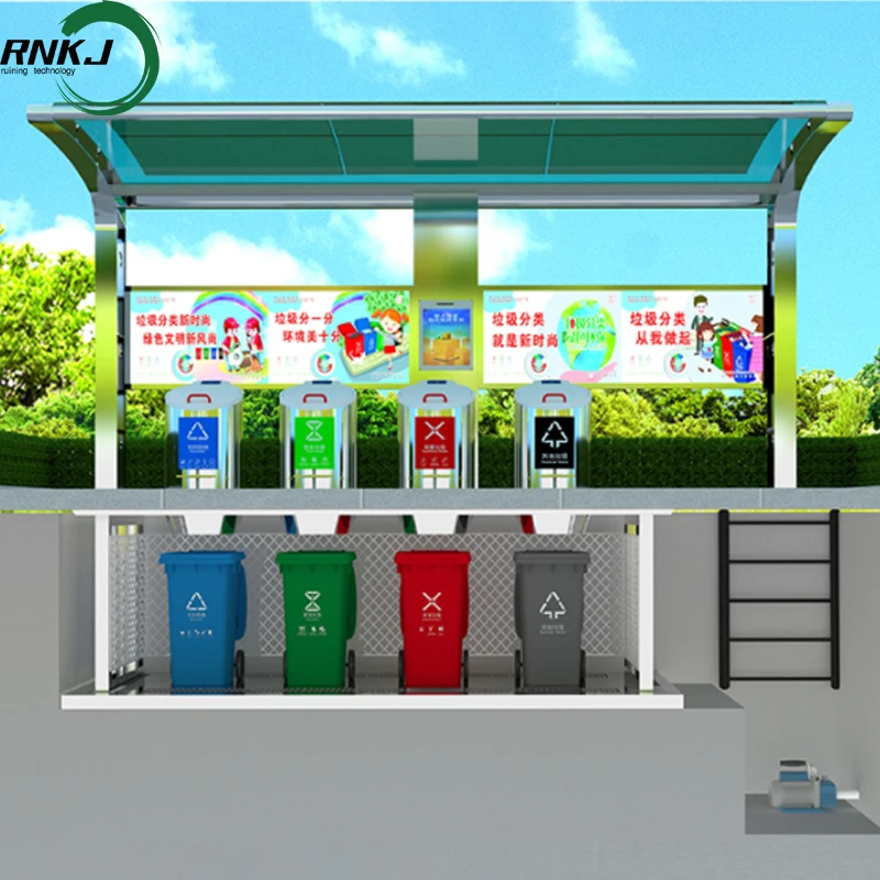 RNKJ brand customised waste trash bins and recycle collector  Underground Collect Garbage Container