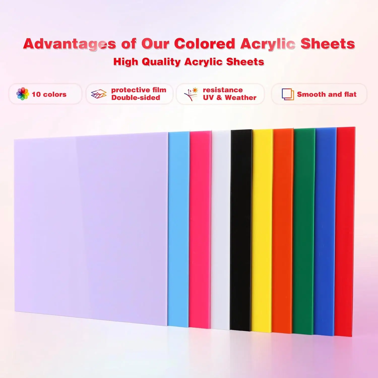 Acrylic Sheets 3 mm for Laser Cutting, Opaque Acrylic Sheets Acrylic Panel with Protective Paper for Laser Engraving DIY Crafts
