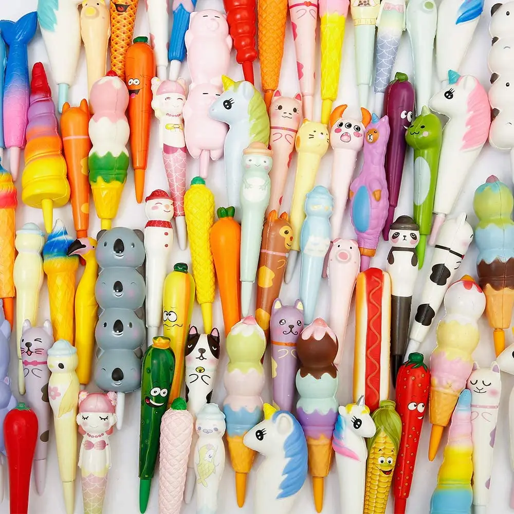 Fidget Stress Relief Toys Pen Students PU Squishies Soft Slow Rising Scented Kawaii Pencil Topper Squishy Pen