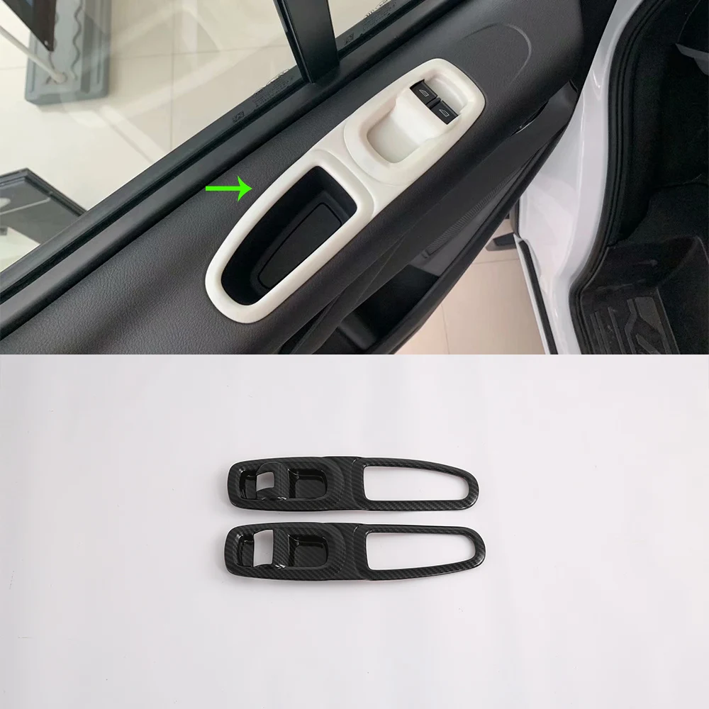 ABS Carbon Fiber Car Accessories Interior Decorative Armrest Window Rise Cover Glass Body Kits For Ford Transit Tourneo 2019