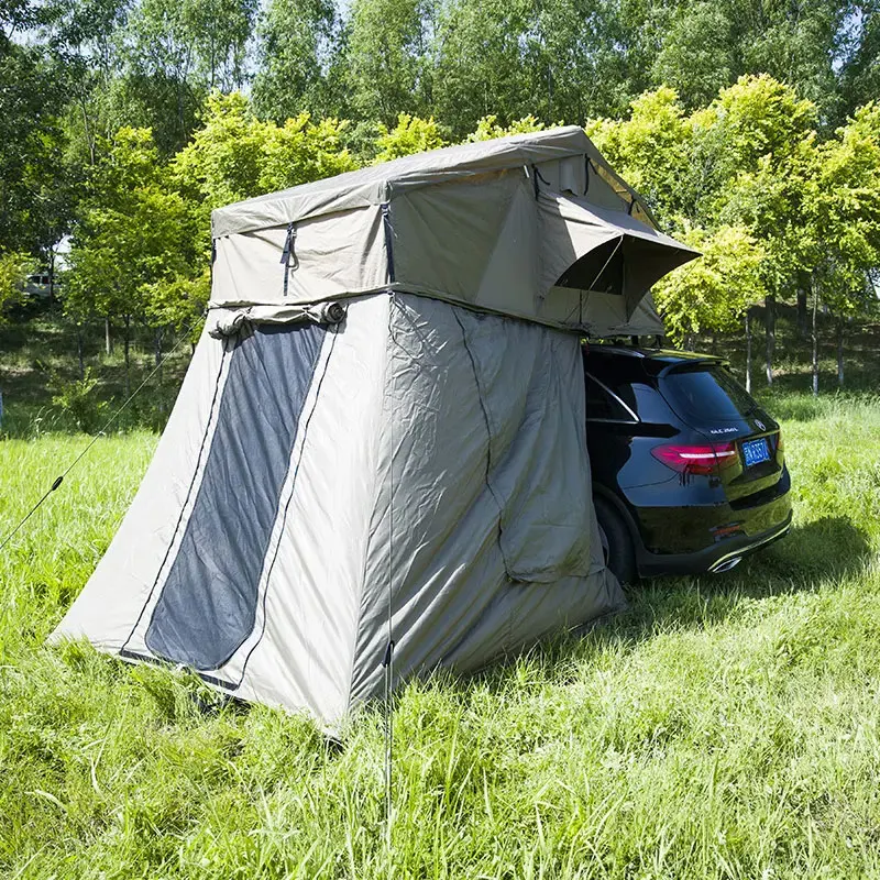 camping clam shell automatic canvas aluminum car roof top tent