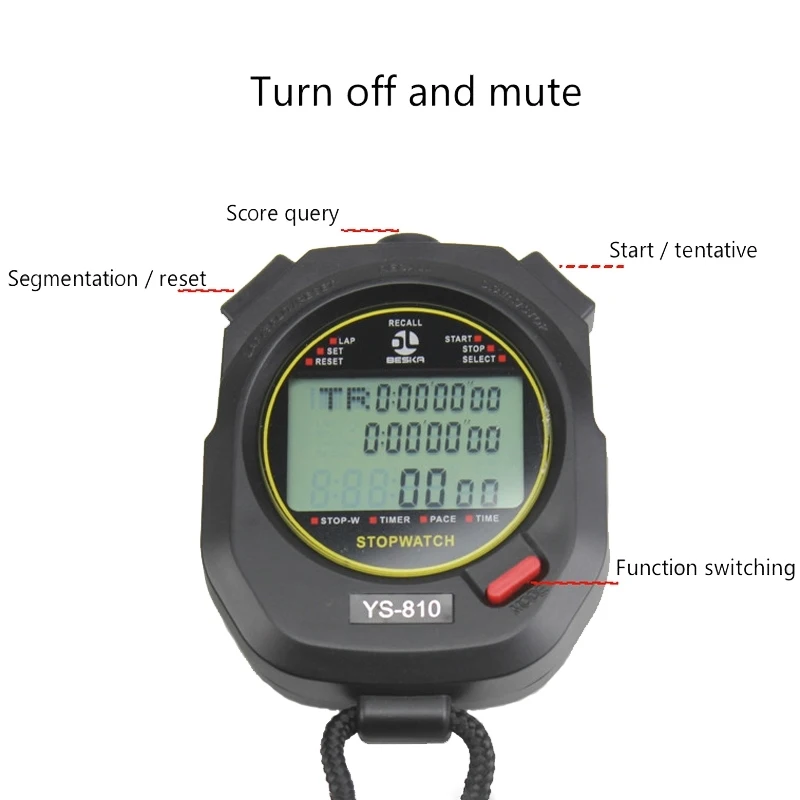 China manufacture Electronic Stopwatch Timer Training Running Watch Activity Walking Running Pedometer