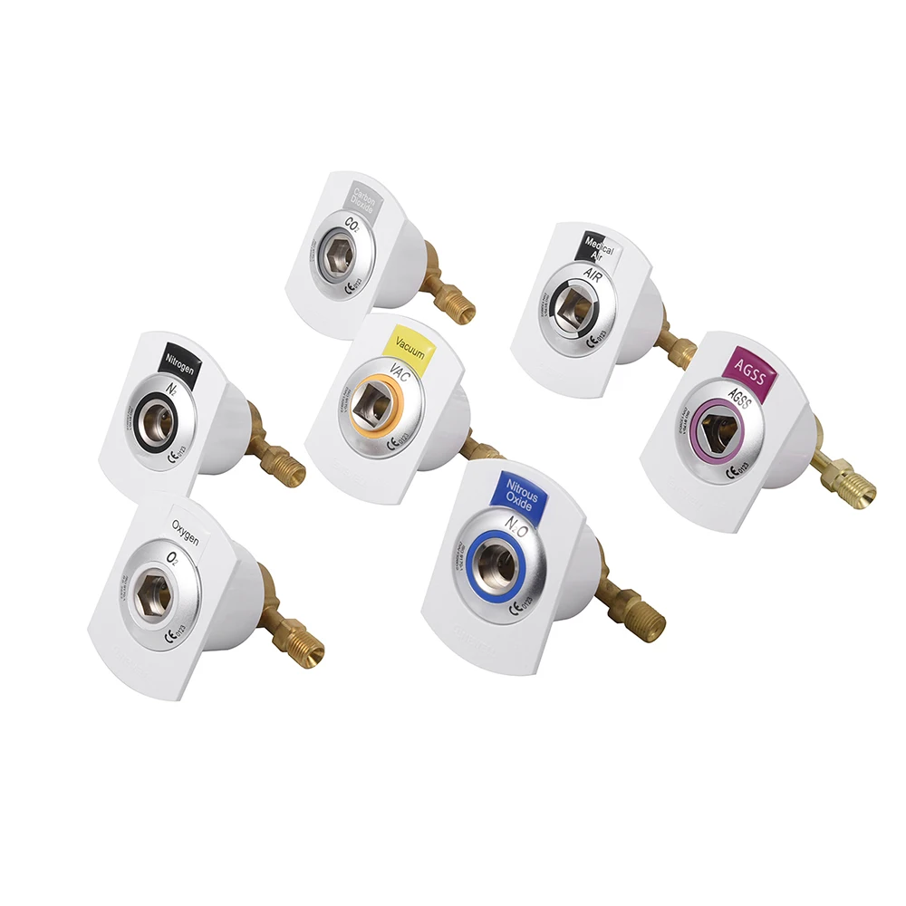 2022 etr  medical german oxygen gas outlet / terminal for oxygen air co2 vac hospital use